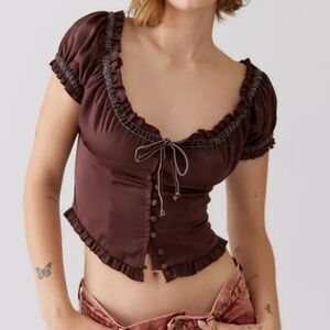 Urban Outfitters Brown Crop Top